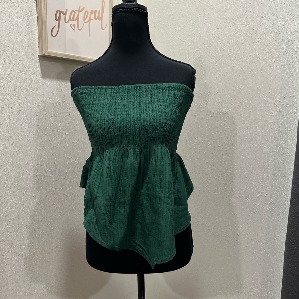 dark green halter top